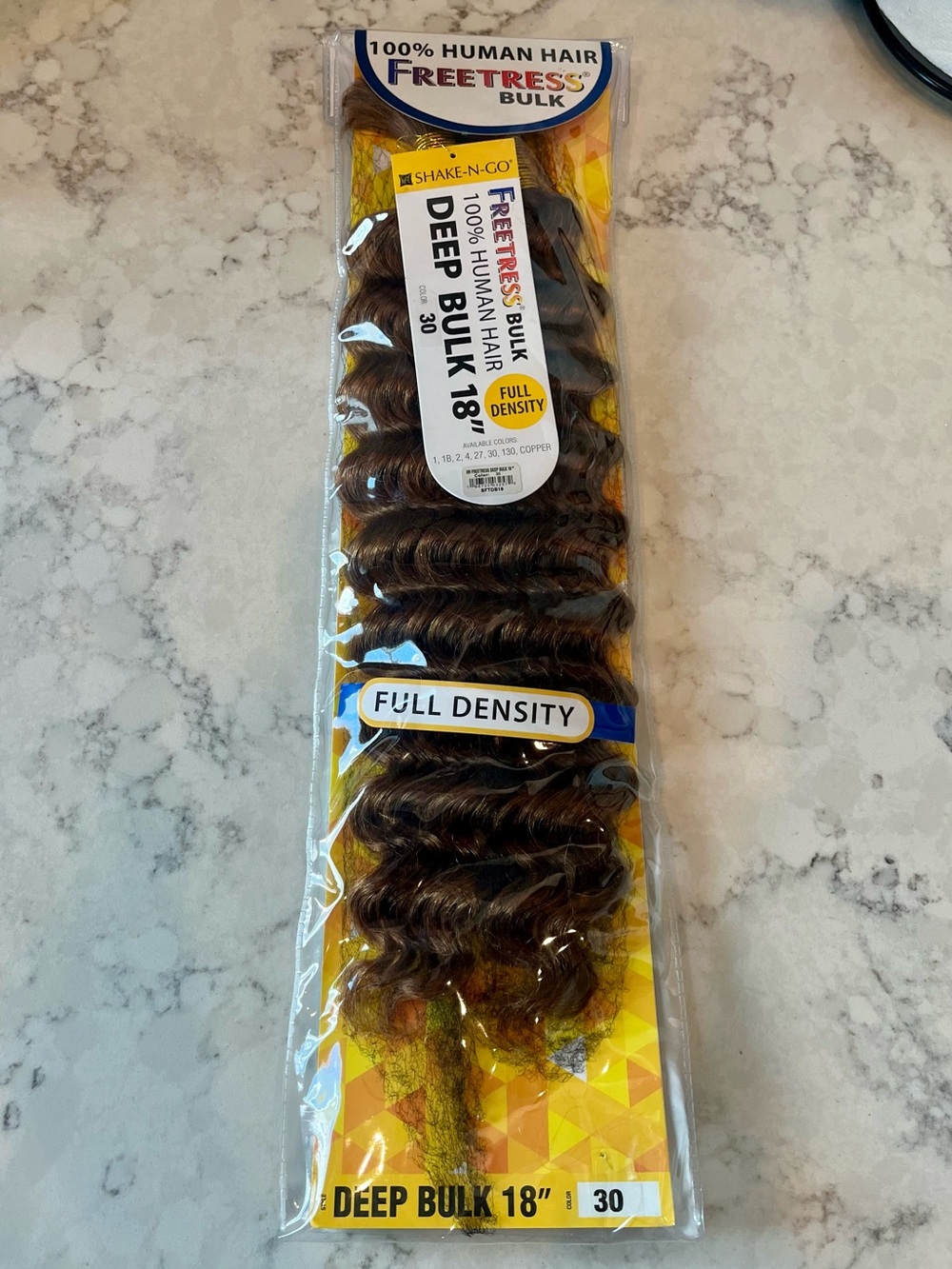 Freetress Deep Bulk 18”Human Hair Weave - Color 30